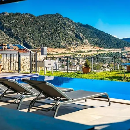 Villa For 10 People With Sea View In Kalkan Center